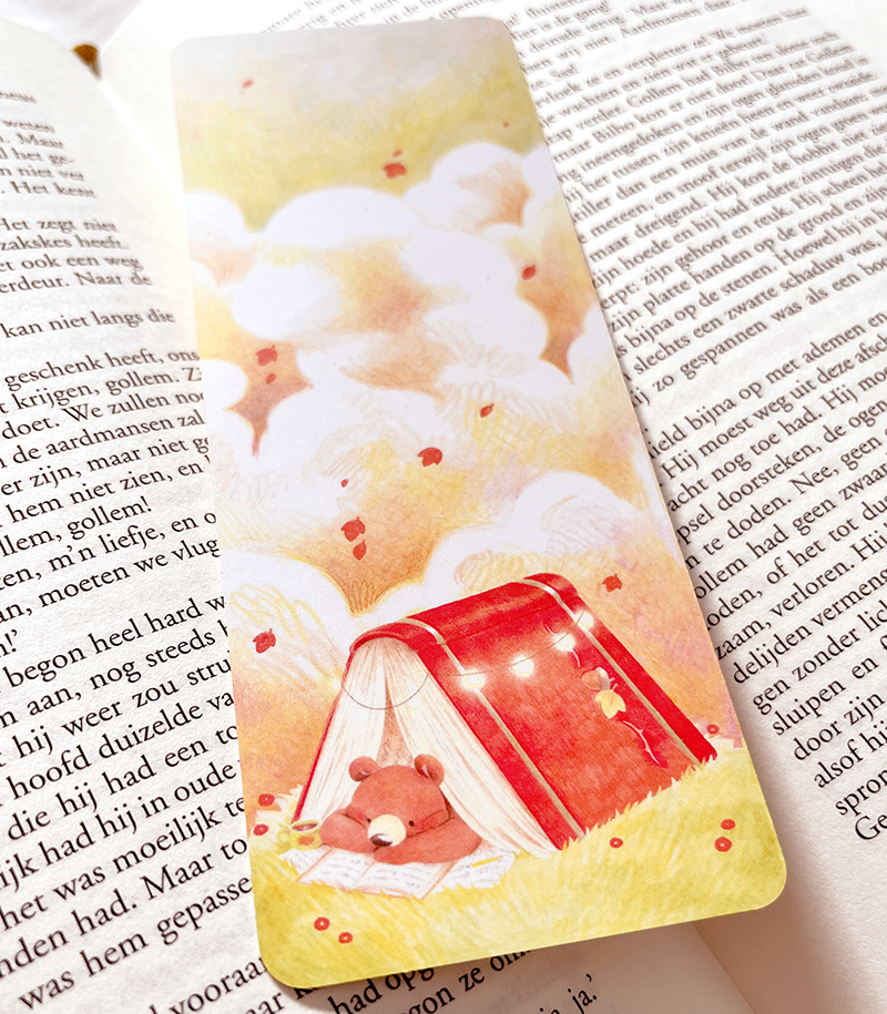 Book Tent Autumn Bear | Bookmark