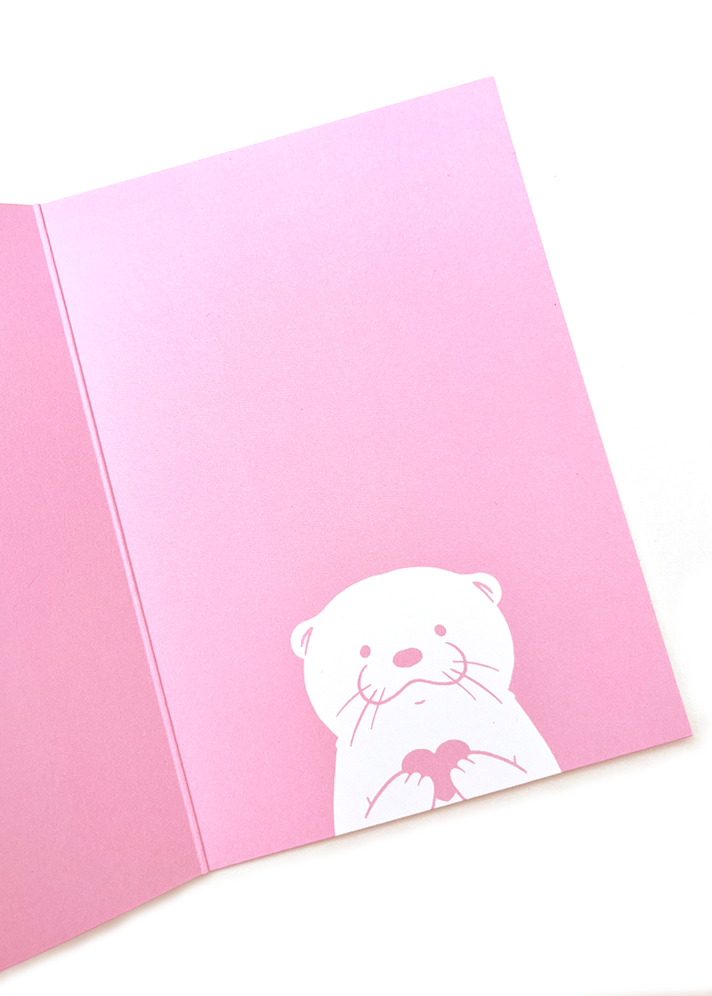 I otterly adore you | Folded greeting card