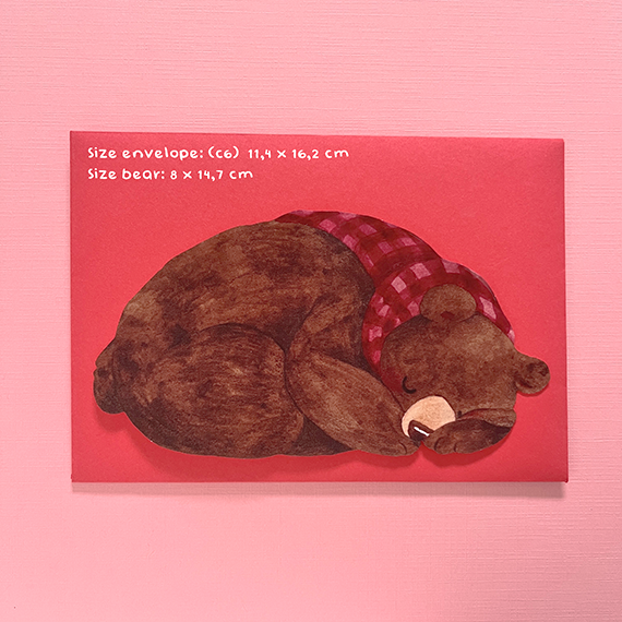Sleepy black bear | Die cut card