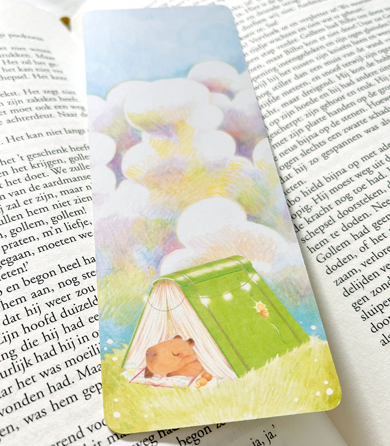 Book Tent Summer Capybara | Bookmark