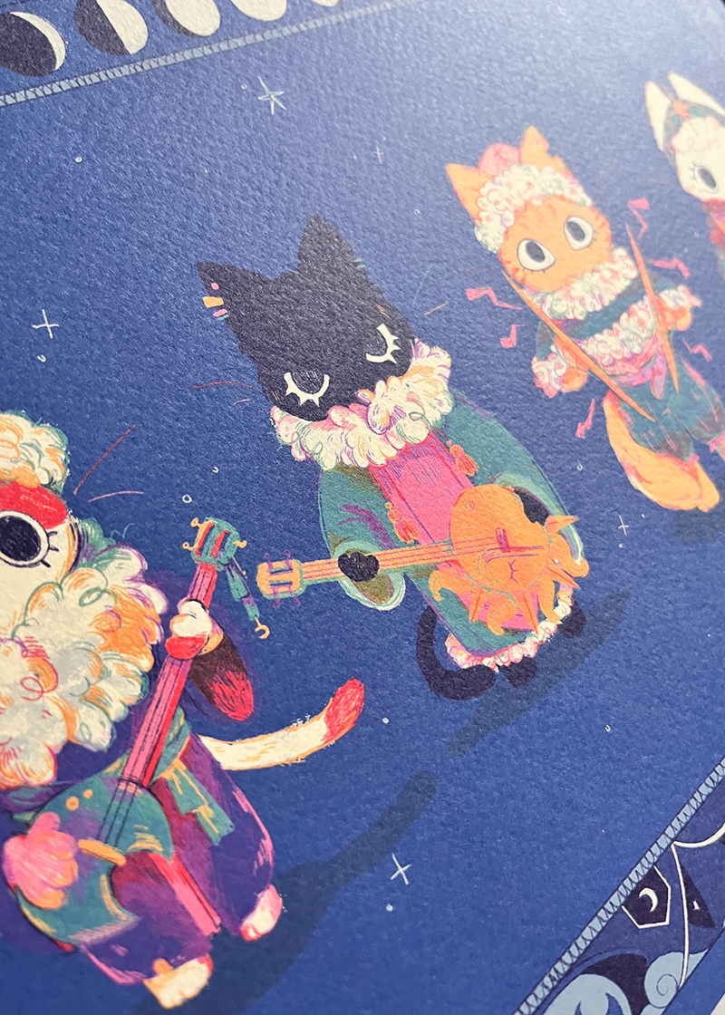 Cat band | A4 Art print