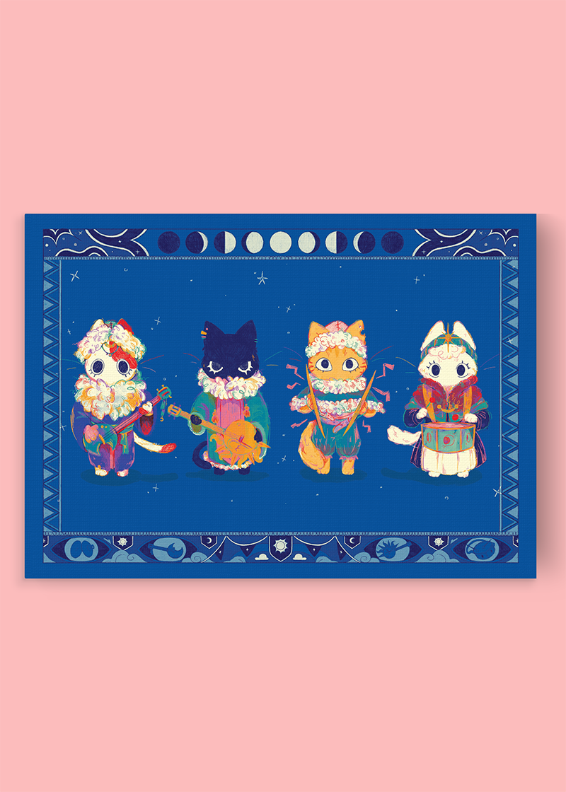 Cat band | A4 Art print