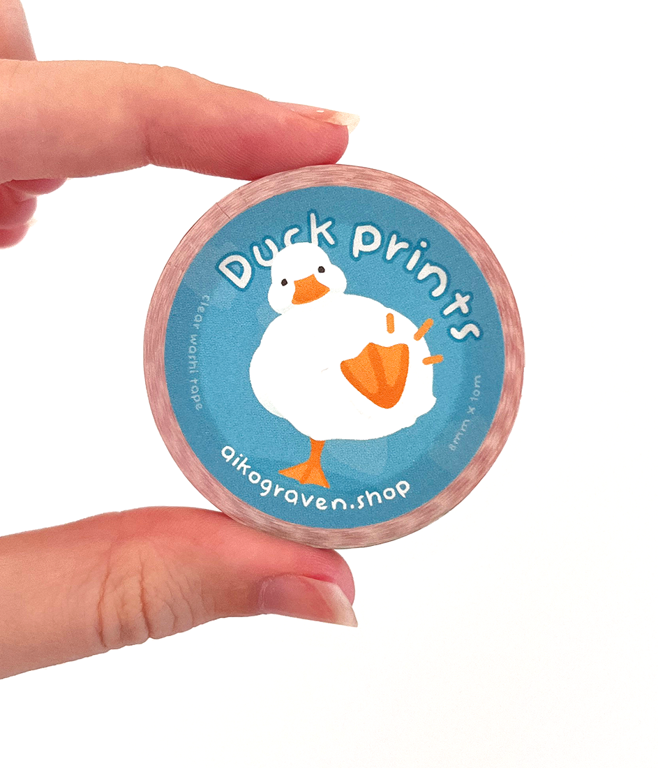 Duck prints | 8mm clear washi tape