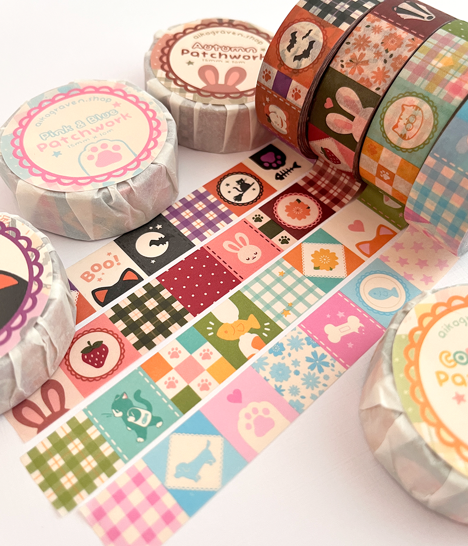 Autumn quilt | 15mm washi tape