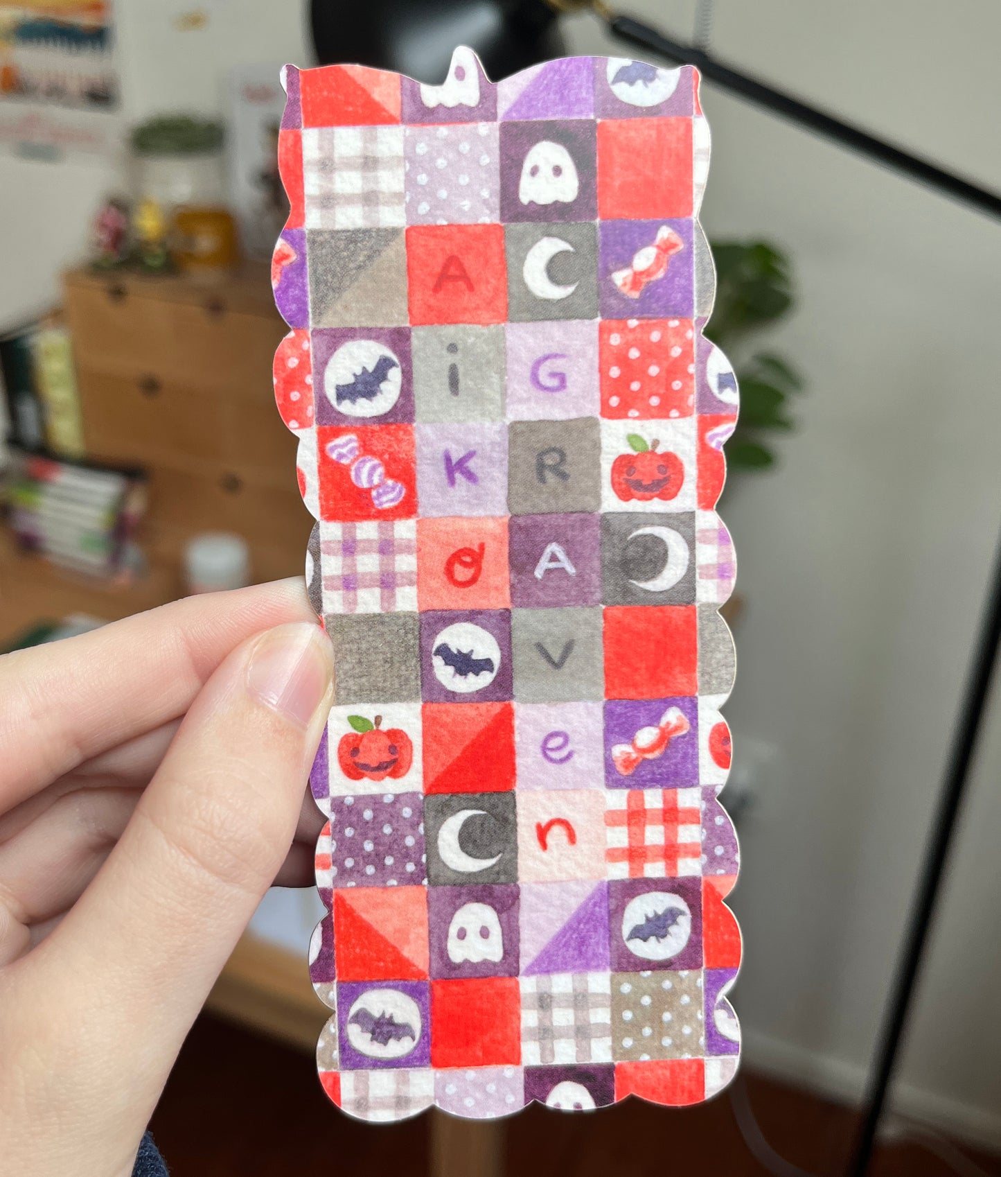 Sleepy bat | Die cut Bookmark