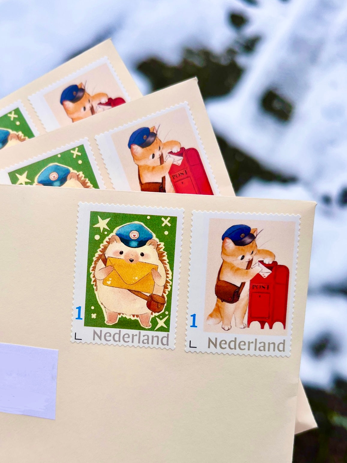 Cat postman | NL Postage stamps
