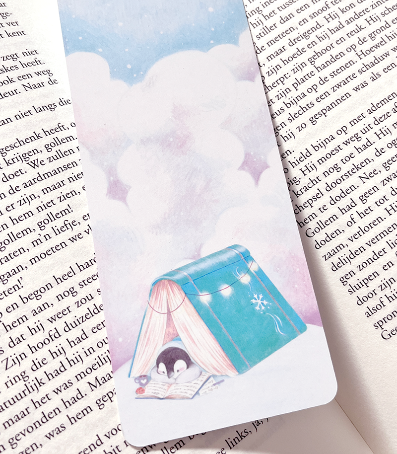 Book Tent Winter Penguin | Bookmark