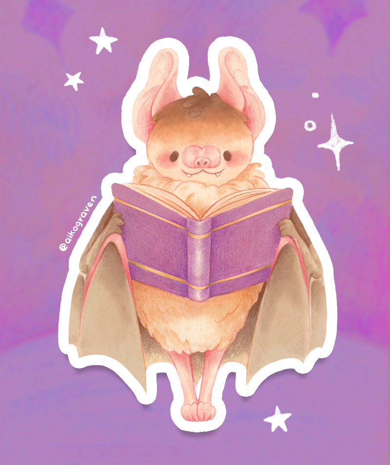 Reading bat | Transparent matte vinyl