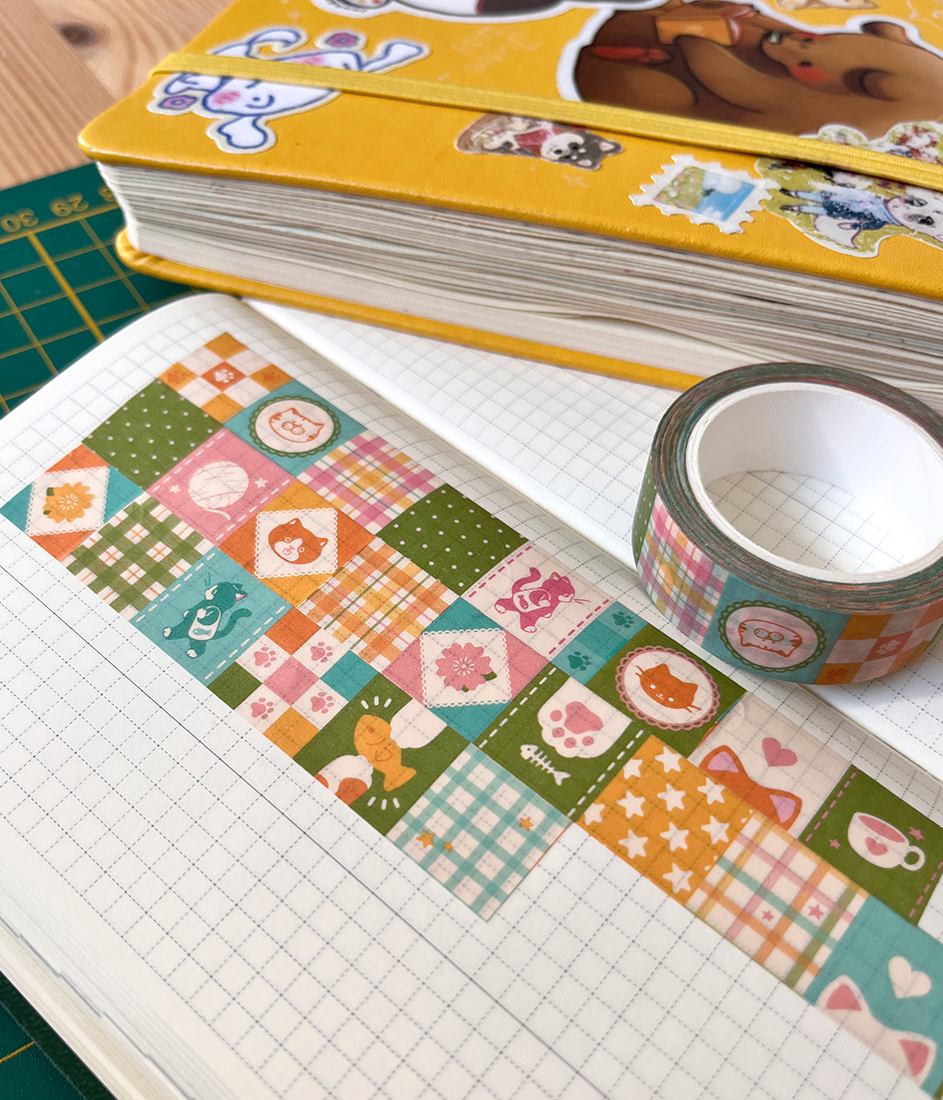 Colourful quilt | 15mm washi tape
