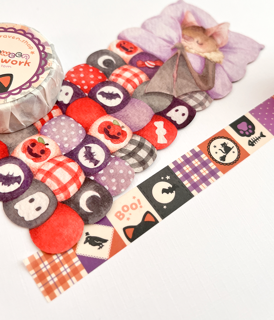 Halloween quilt | 15mm washi tape