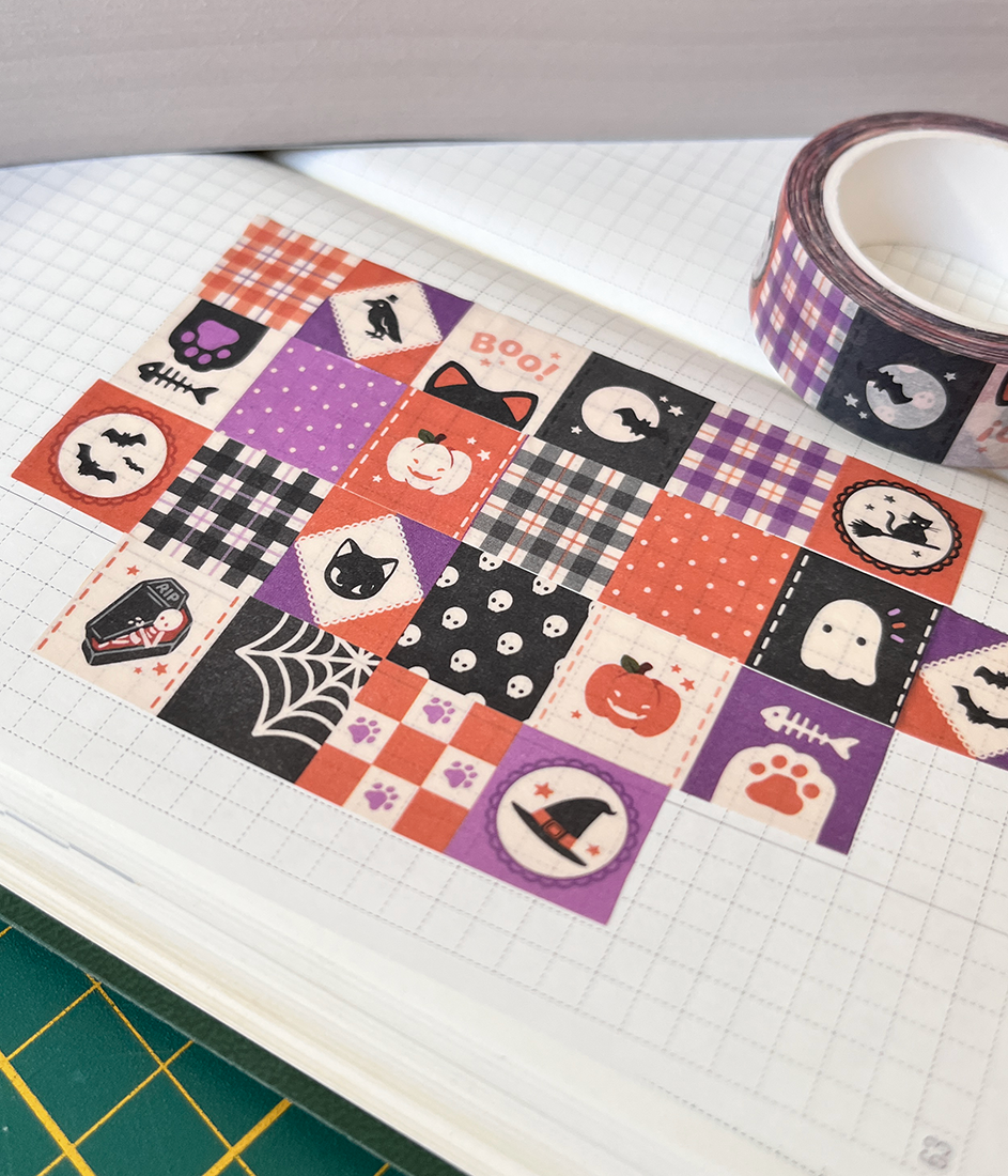 Halloween quilt | 15mm washi tape