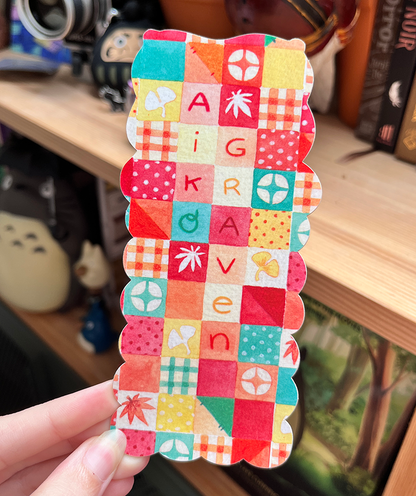 Sleepy Red Panda | Die cut Bookmark
