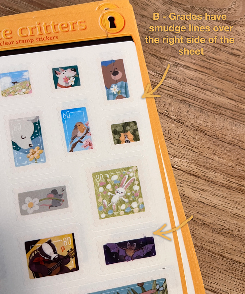 Cute critters | Matte vinyl stamp sticker sheet