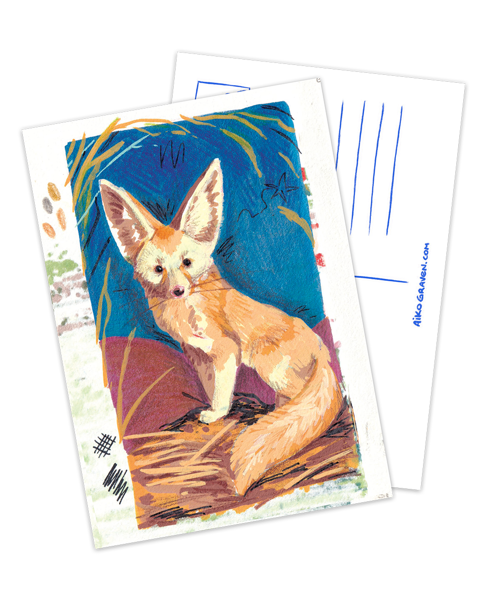 Fennec vos | Wenskaart
