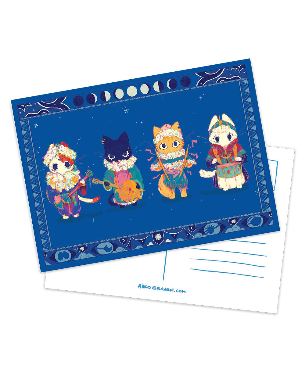 Katten band | Wenskaart