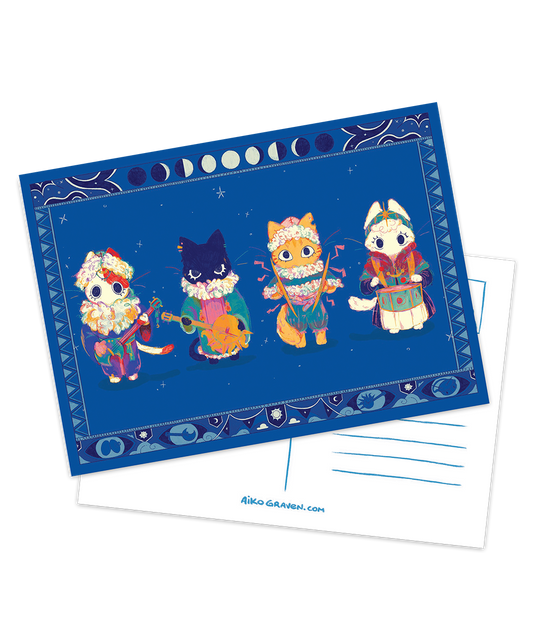 Katten band | Wenskaart