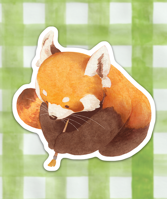 Artsy Red Panda | Transparent matte vinyl