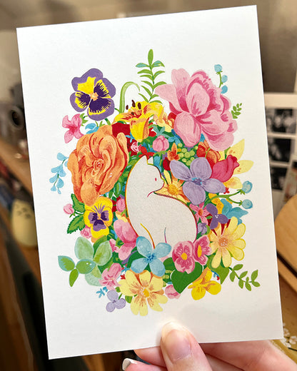Flower cat | Greeting card