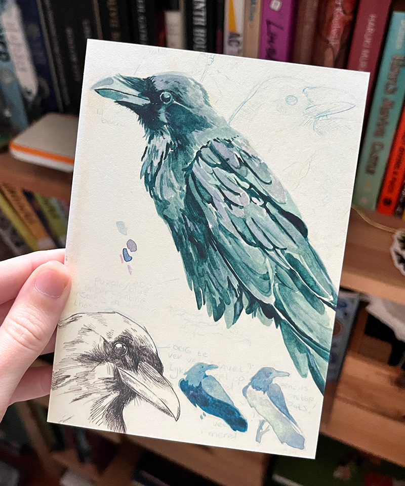 Sketchbook Raven | Greeting card
