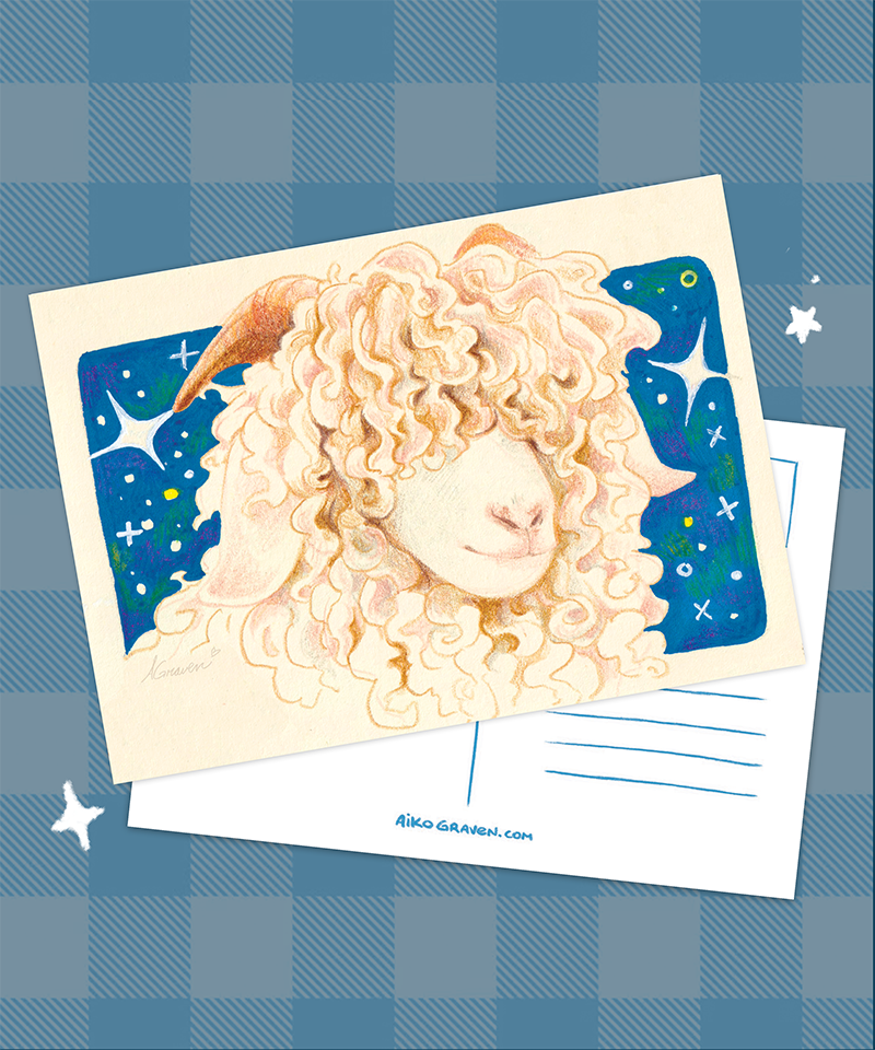 Starry sheep | Greeting card