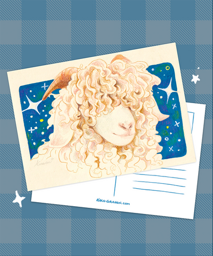 Starry sheep | Greeting card