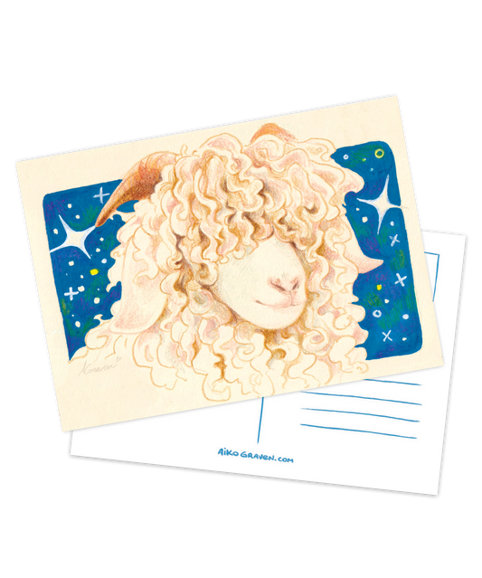Starry sheep | Greeting card