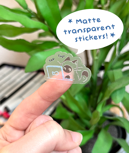 Working cats | Transparent matte planner sticker sheet