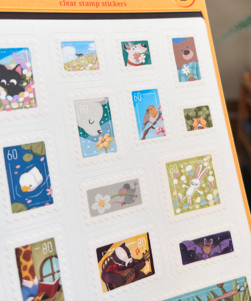 Cute critters | Matte vinyl stamp sticker sheet